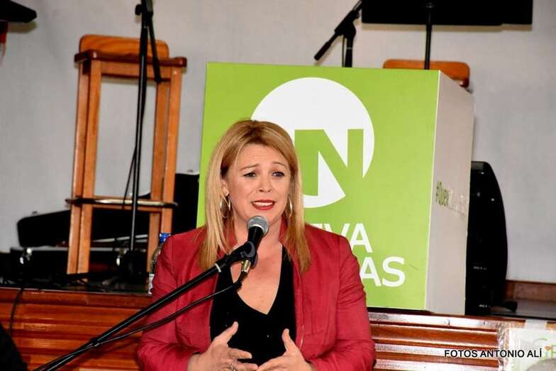 Isabel Guerra durante el acto político de este sábado (Foto Antonio Alí)